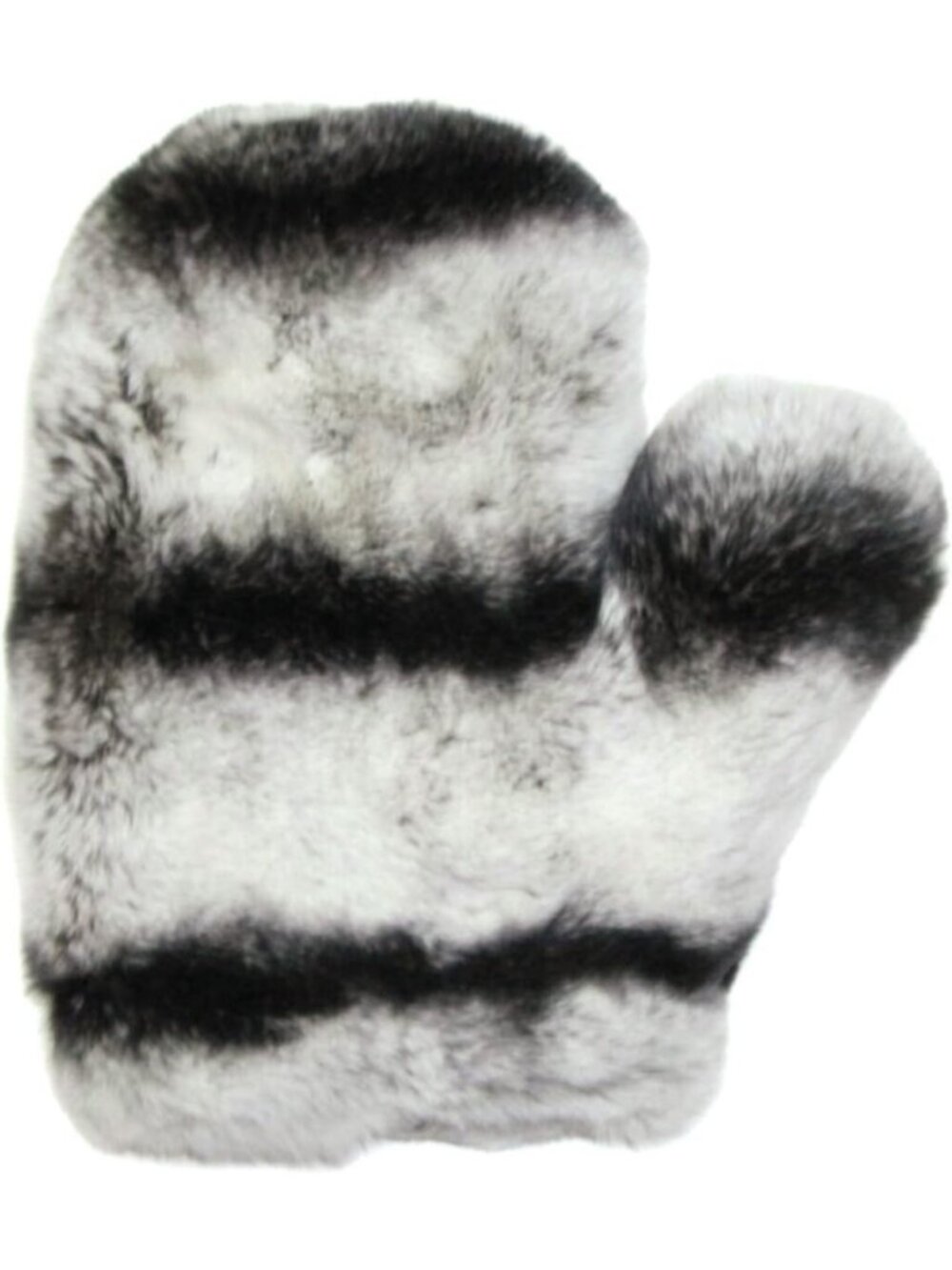 Luxurious Rex Chinchilla Massage Mitten - Soft Full Skin One-Piece Accessory